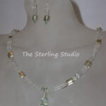 Sterling Studio Aqua Marine Necklace and Earrings