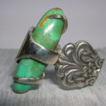 Sterling Studio Escargot Fork into Turquoise Ring