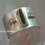 Sterling Studio Jade, 18K Gold Ring