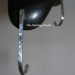 Sterling Studio Hammered "J" Post Earrings