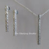 Sterling Studio Stick Pendant and Earrings