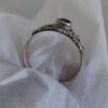 Sterling Garnet Round Ornate Faceted Ring #1847 - Image 2