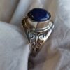 Sterling Oval Lapis Ring #1871 - Image 2