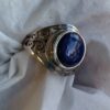 Sterling Oval Lapis Ring #1871