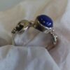 Sterling Lapis Moon Ring #1870 - Image 4