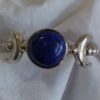 Sterling Lapis Moon Ring #1870 - Image 2
