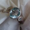 Sterling Blue Topaz Oval Bypass Ring - Image 4