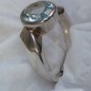 Sterling Blue Topaz Oval Bypass Ring - Image 2