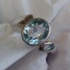 Sterling Blue Topaz Oval Bypass Ring