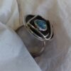 Sterling Blue Topaz Pear Shaped Plate Ring - Image 2