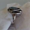 Sterling Blue Topaz Pear Shaped Plate Ring - Image 4