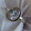 Sterling Clear Quartz Oval Ring #1843 - Image 6