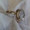 Sterling Clear Quartz Oval Ring #1843 - Image 4