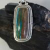 Sterling Rectangular Peruvian Opal Pendant - Image 2