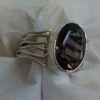 Sterling Smoky Quartz Oval Stranded Ring #1846 - Image 4