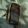 Sterling Montana Agate Rectangular Ring #1790 - Image 2