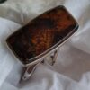 Sterling Montana Agate Rectangular Ring #1790
