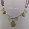 Sterling Studio Sterling Green Garnet and Vintage Bead Necklace - Earring Set