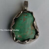 Sterling Studio Kingman Arizona Turquoise Singed Pendant