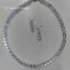 Sterling Studio Clear Quartz 8mm Bead Necklace Earring Set - Image 4
