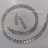Sterling Studio Clear Quartz 8mm Bead Necklace Earring Set - Image 3