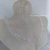 Sterling Studio Clear Quartz 8mm Bead Necklace Earring Set - Image 2