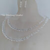 Sterling Studio Clear Quartz Double Strand Necklace Earring Set - Image 3