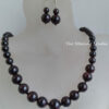 Sterling Studio Garnet and Sterling 2 piece Necklace and Earring Set