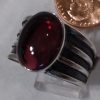 Garnet Wide Ribbed Band