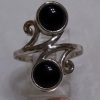 Double Black Onyx Swirl Ring