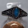 Turquoise marquee cabochon ring