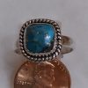 Turquoise cushion cabochon ring