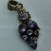 Amethyst 7 Stone Leaf Pendant - Image 3