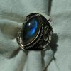 Labradorite Marquee Ornate Wide Ring - Image 7