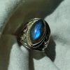 Labradorite Marquee Ornate Wide Ring - Image 6