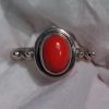 Red Coral Oval Ring - Image 4