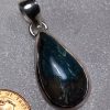 Blue Peruvian Opal Pear Pendant - Image 4