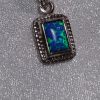 Created Opal Tiny Rectangle Pendant - Image 5