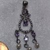 Created Crystal & Pearl Dangle Pendant