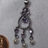 Created Crystal & Pearl Dangle Pendant - Image 2