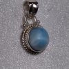 Tiny Larimar Round Pendant - Image 2