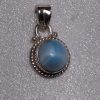 Tiny Larimar Round Pendant - Image 3