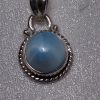 Tiny Larimar Round Pendant - Image 4