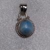 Tiny Larimar Round Pendant - Image 5