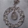 Rainbow Moonstone Chain Loop Pendant - Image 4