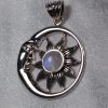 Large Moon Flower Moonstone Pendant - Image 2
