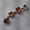 Amber Triple Dangle Pendant
