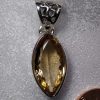 Citrine Marquee Faceted Bezel Set Pendant - Image 5