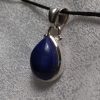 Lapis Pear Pendant with Pyrite Inclusions
