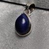 Lapis Pear Pendant with Pyrite Inclusions - Image 3